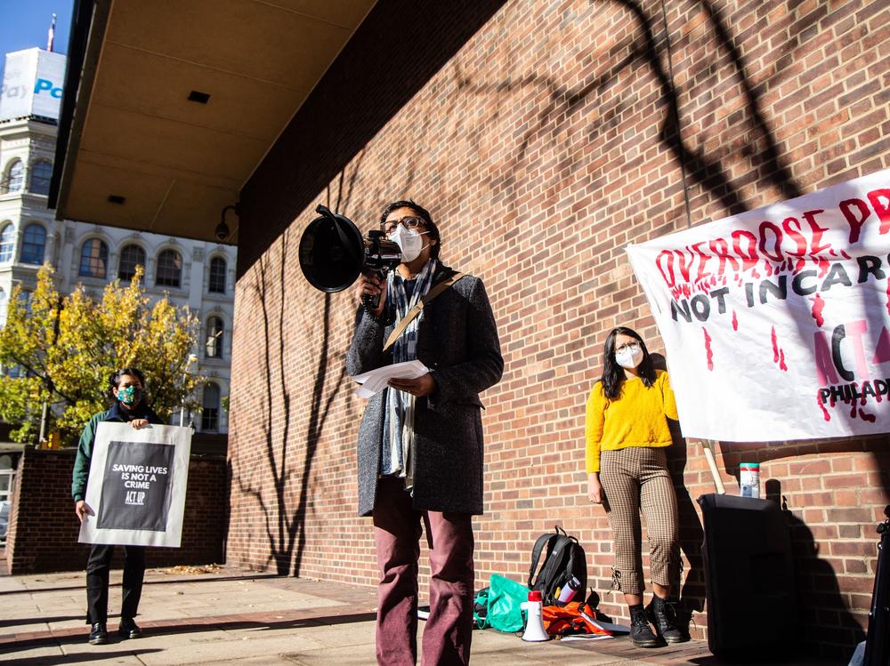 Nikil Saval, a newly elected Pennsylvania state senator, speaks in support of opening a 