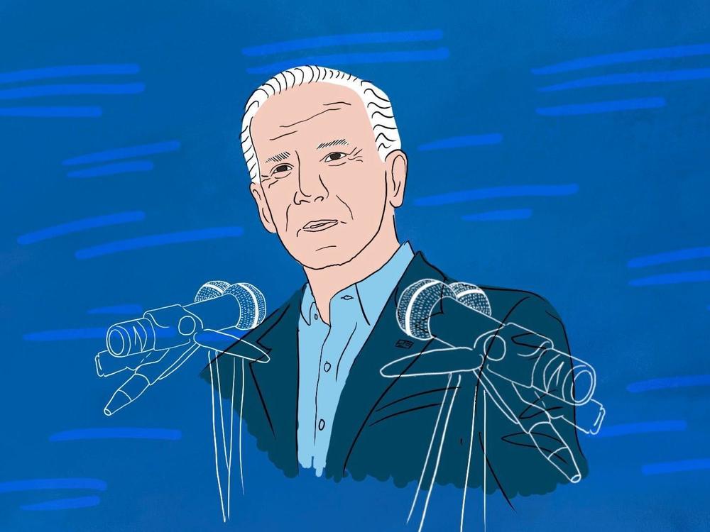 Joe Biden gives his inaugural address on Wednesday.
