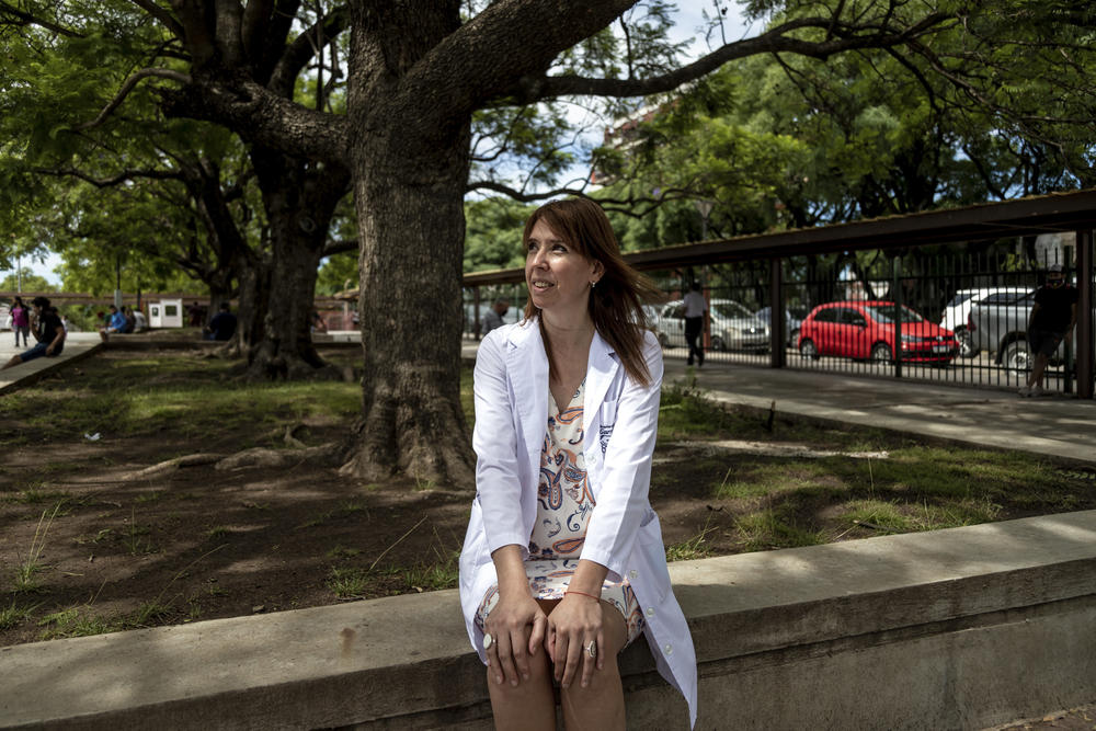 Andrea Mangano, the head of virology at the Garrahan Hospital says she's very happy that her entire team was able to get vaccinated.