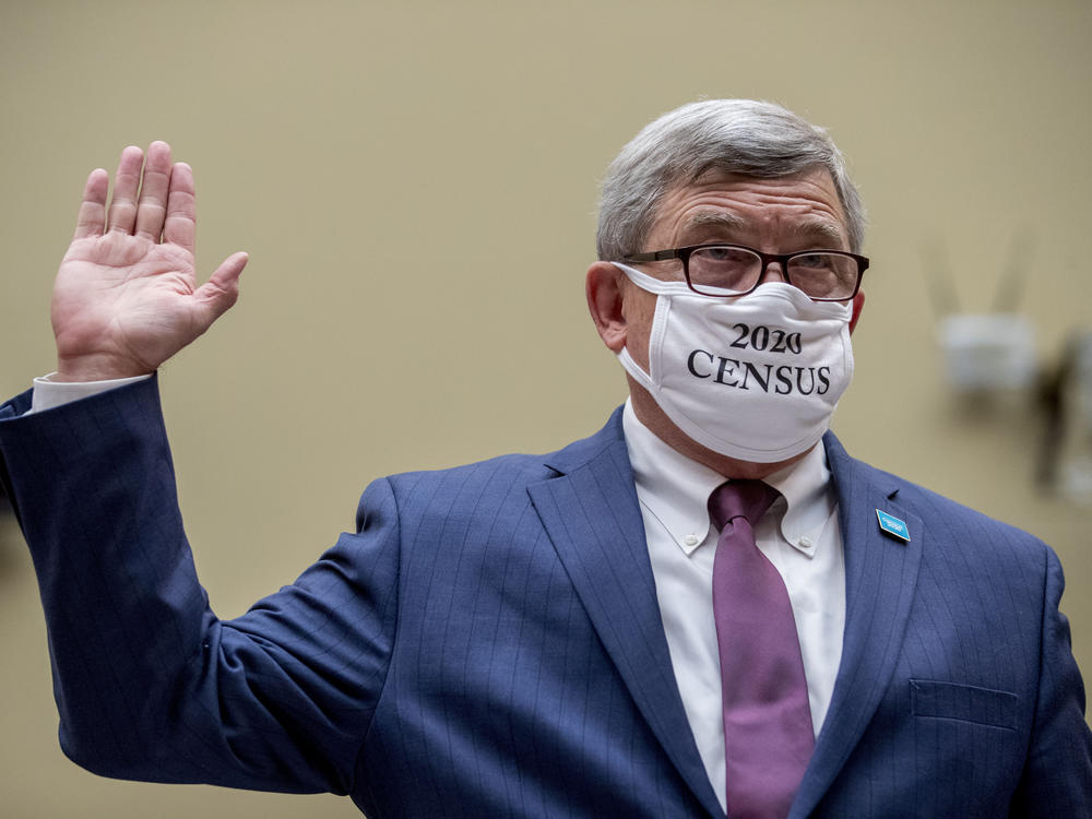 Census Bureau Director Steven Dillingham, a Trump appointee who wore a 