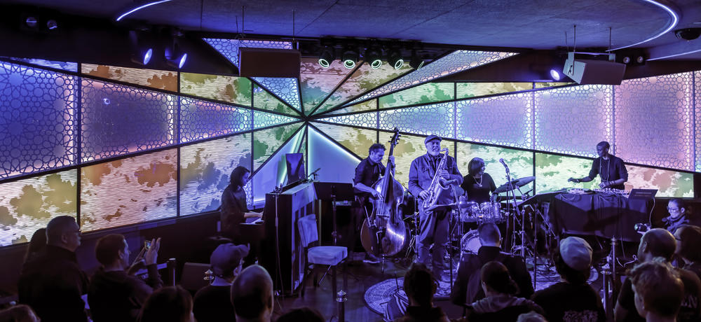 Kris Davis (at piano) and her group Diatom Ribbons performs at The Sultan Room in Brooklyn in January 2020.