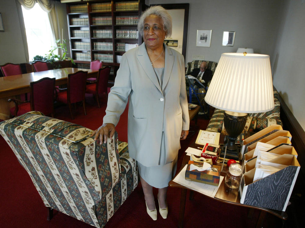 The new scholarship program is in part named after the late Constance Baker Motley, seen here in 2004, who was the first Black woman federal judge.