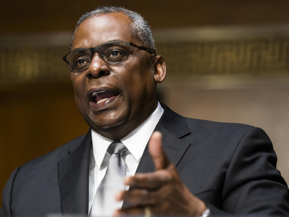 Secretary of Defense nominee Lloyd Austin, a retired Army general, speaks during his conformation hearing before the Senate Armed Services Committee on Capitol Hill, Tuesday. If confirmed, Austin would be the first Black Secretary of Defense.