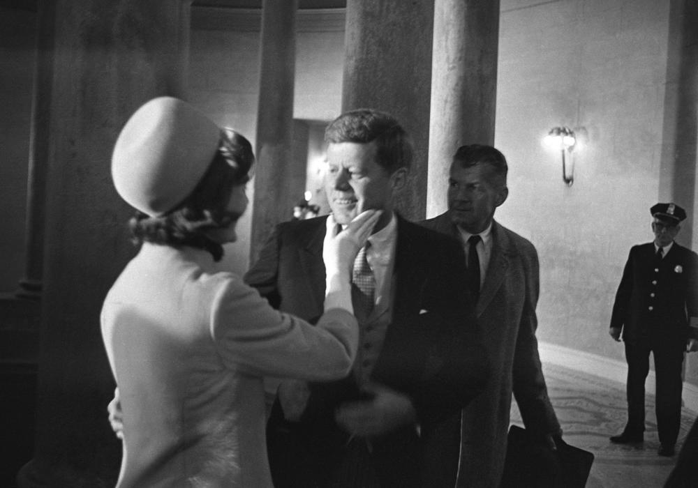 First lady Jackie Kennedy and President John F. Kennedy pictured moments after he became president on Jan. 20, 1961. This exclusive picture was taken in the rotunda of the Capitol just after Kennedy left the inaugural stand.