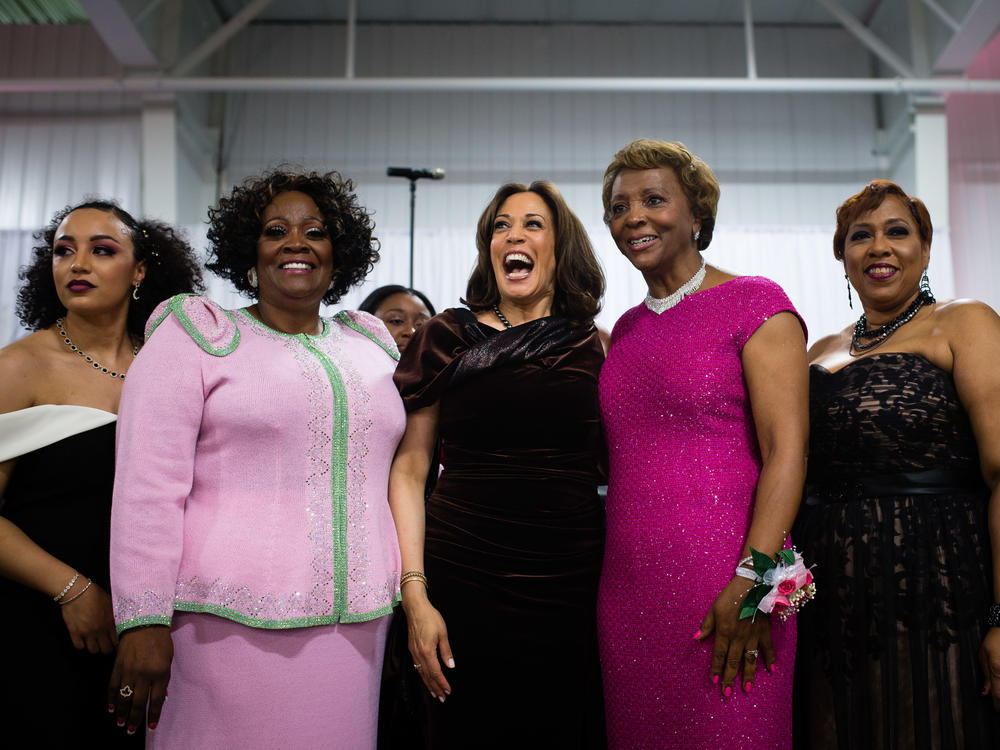 Shortly after launching her own presidential bid in 2019, Kamala Harris joined her sorors at the Alpha Kappa Alpha, Inc., Annual Pink Ice Gala in Columbia, S.C. Members of the sorority across the nation are celebrating one of their own making history as vice president of the United States.