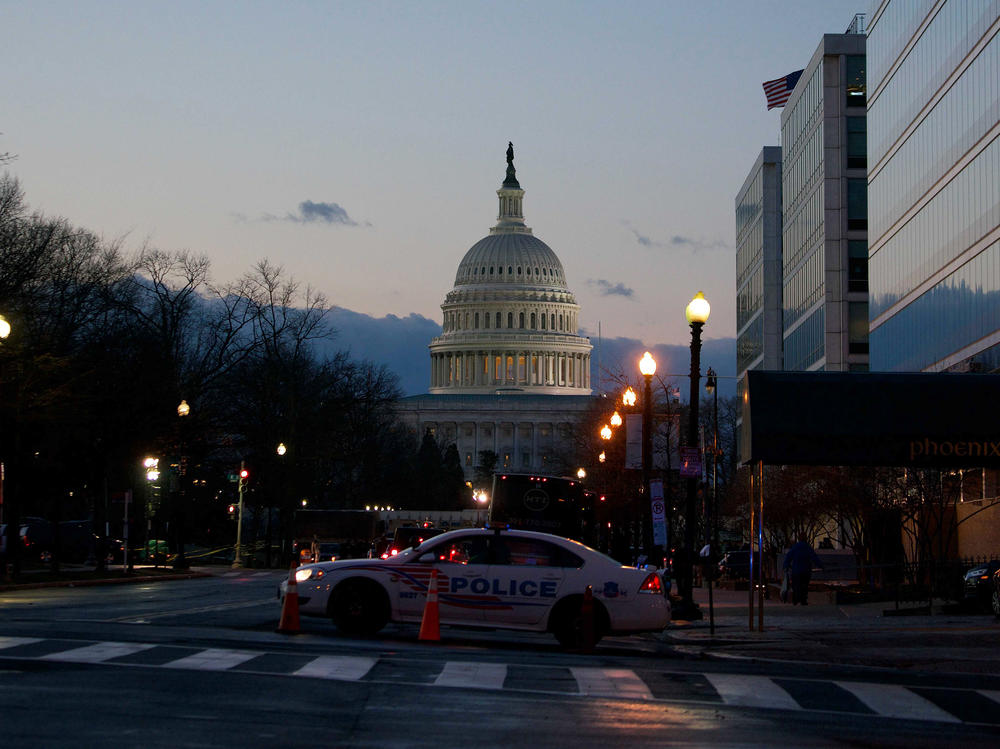 Inauguration Day has been quiet so far in Washington, D.C. Some 25,000 National Guard members are in the city, where insurrectionists stormed the U.S. Capitol just two weeks ago.