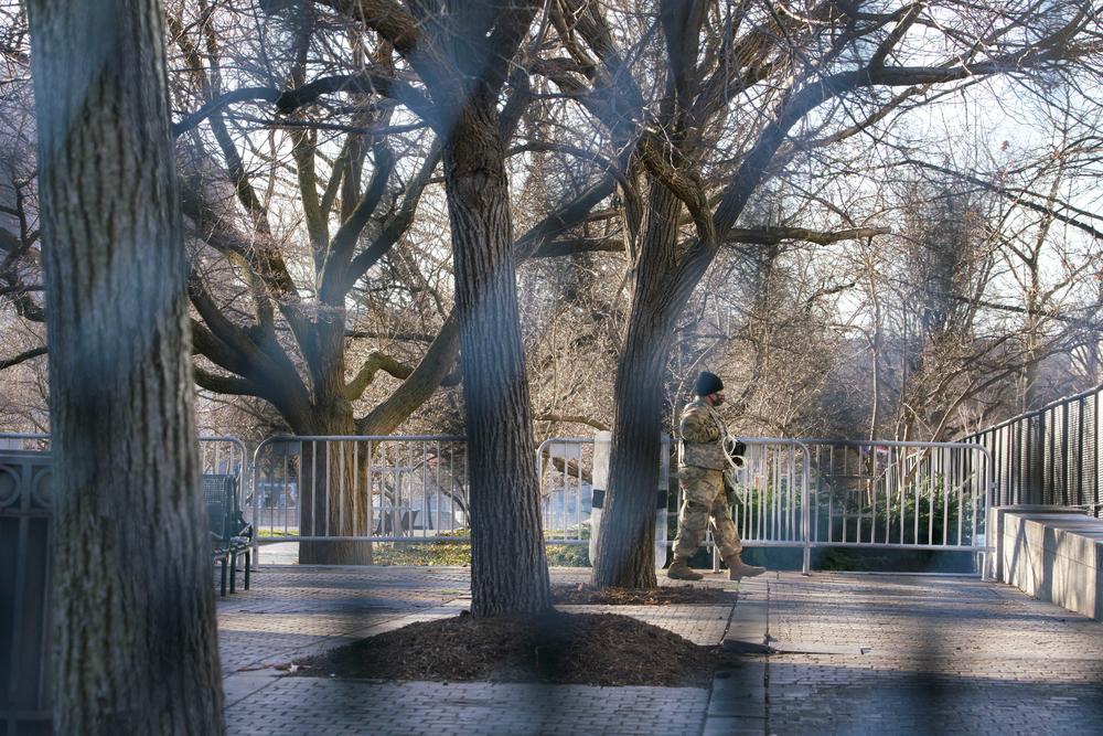 The National Mall has been closed off to the public since Friday, part of an unprecedented security plan that has ringed the Capitol building with razor wire, fenced off Pennsylvania Avenue, and placed dozens of dump trucks to block intersections.