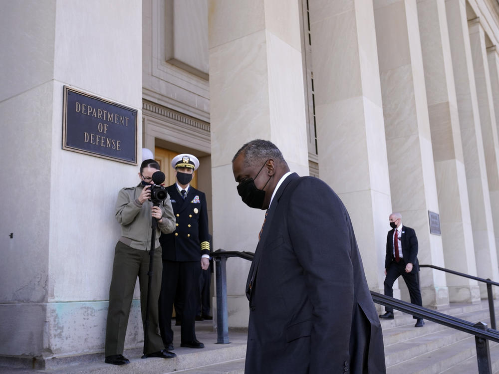 Retired Army Gen. Lloyd Austin arrives at the Pentagon on Friday. The Senate confirmed him as defense secretary by a 93-2 vote.