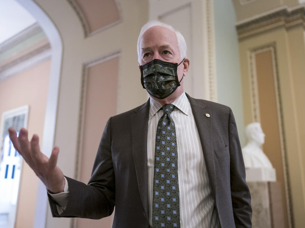 Sen. John Cornyn, R-Texas, called a post-presidency Senate trial for Trump 