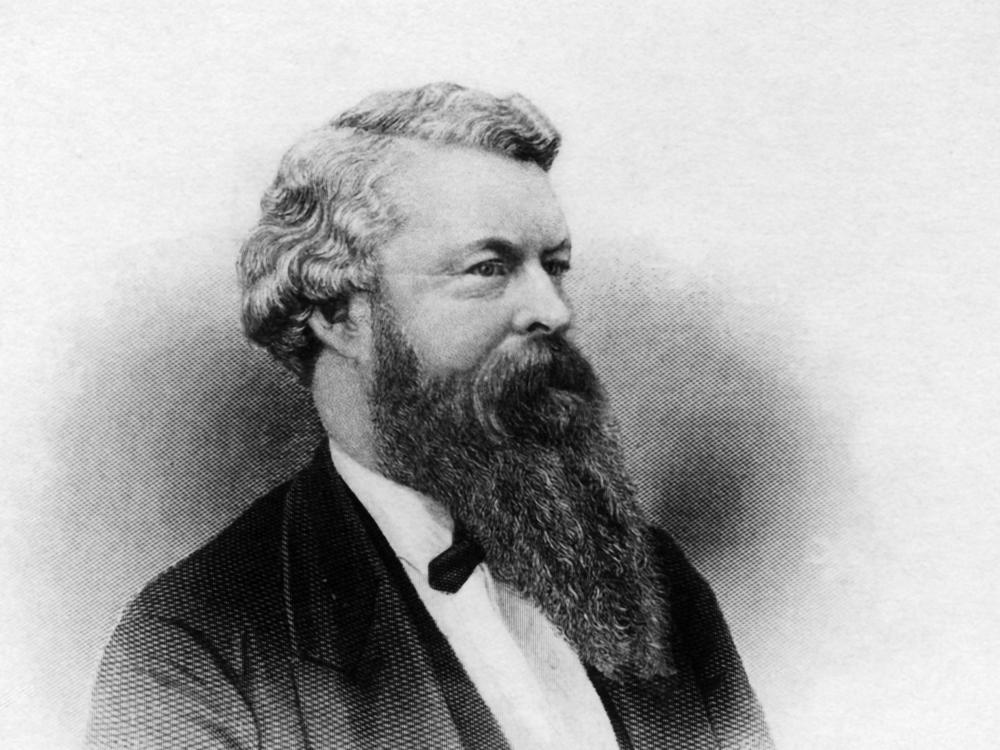 An engraved portrait of William Belknap, a secretary of war who was impeached in 1876 after he tearfully resigned.
