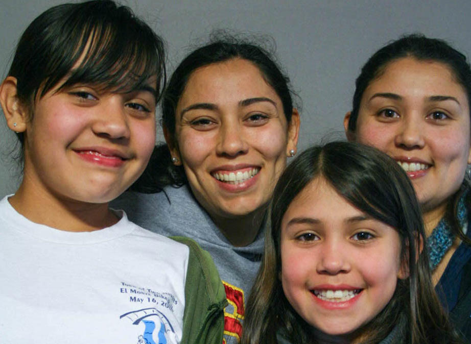 Camila Martinez (from left), Corina Ulloa, Isabela Martinez and Brenda Ulloa Martinez spoke about growing up across two generations in the Los Angeles area at a StoryCorps recording in 2010.