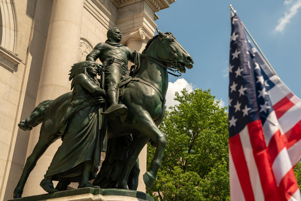 A statue of Theodore Roosevelt in New York City. After leaving office, Roosevelt tried unsuccessfully to return to the White House.
