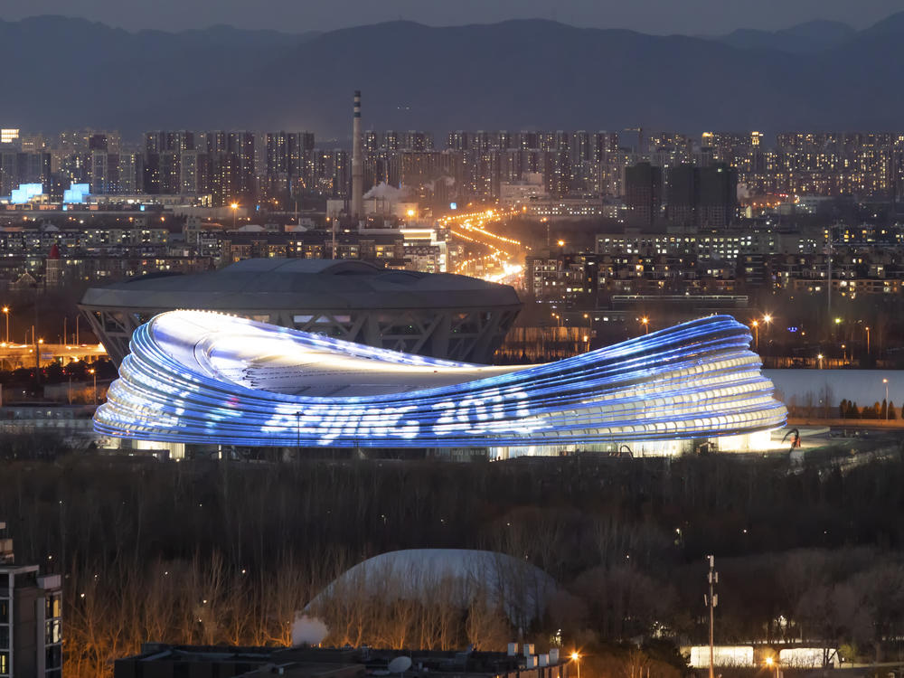 The National Speed Skating Oval, also known as the Ice Ribbon, is the venue for speed skating events at the Beijing 2022 Winter Olympics.