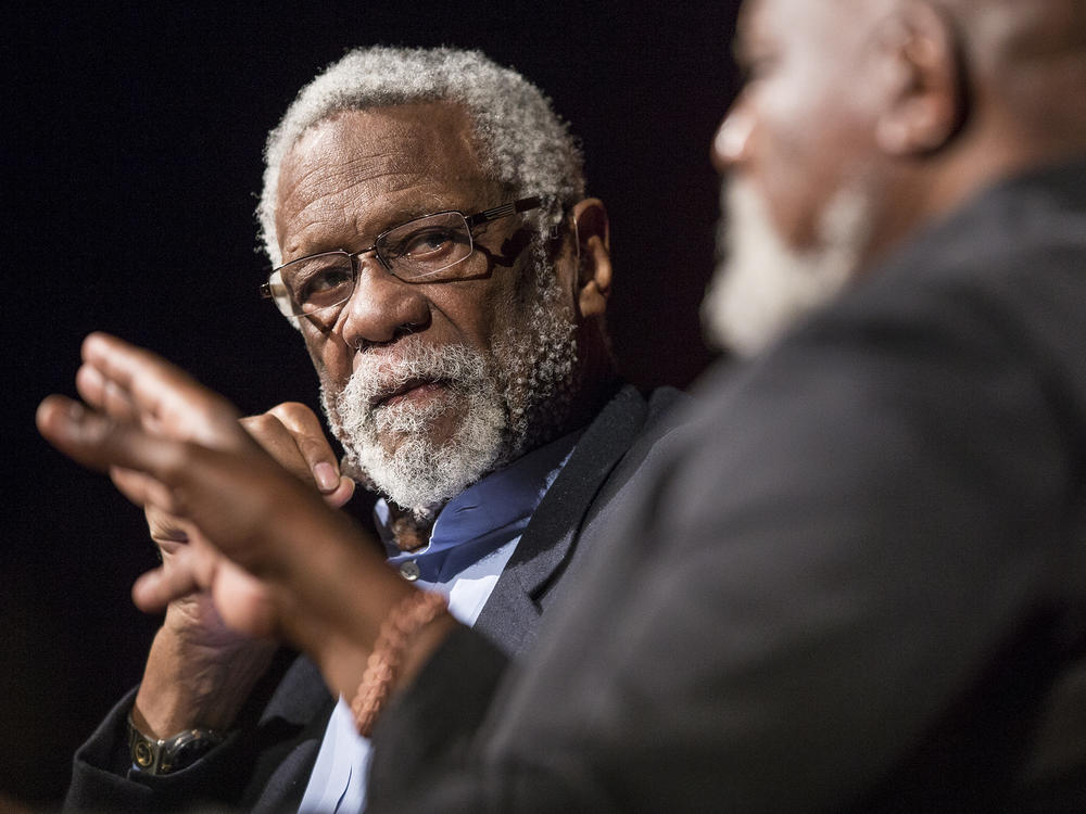 Russell attends a civil rights summit at the LBJ Presidential Library in 2014 in Austin, Texas. During and after his NBA career, Russell spoke out often about civil rights issues.