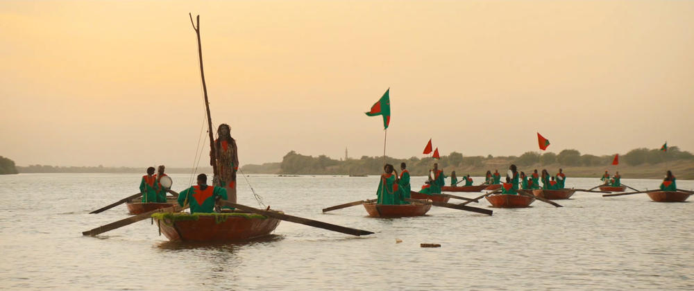 A fan of magic realism, director Amjad Abu Alala said this boating scene in his film is intended as a salute to Emir Kusturica's <em>Time of the Gypsies.</em>