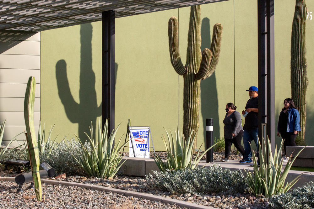 Voters at a polling location on Nov. 3 in Eloy, Ariz. Arizona lawmakers are considering a number of measures, including one that would allow the state legislature to ignore voters' wishes and award the state's electoral votes itself.