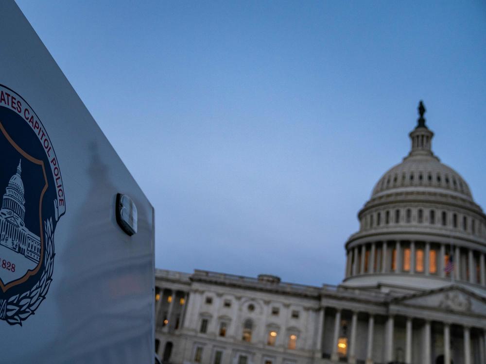The U.S. Capitol Building is seen at sunrise as the remains of U.S. Capitol Police officer Brian Sicknick lays in honor in the Rotunda on Feb. 3.