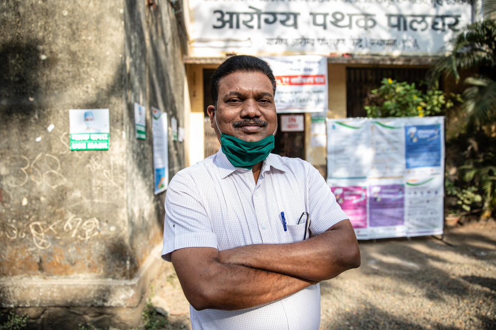 Dr. Umesh Dumpalwar is overseeing the vaccination program at Palghar Rural Hospital. He worries that rumors about the safety of the vaccine might keep people from participating.