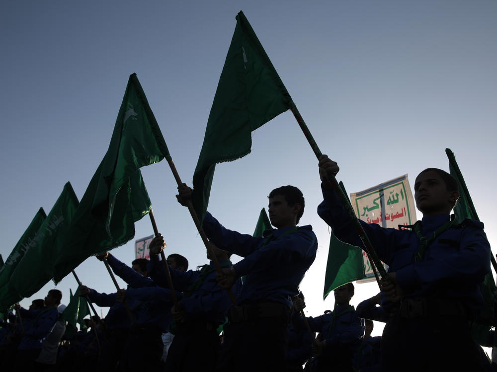 Supporters of the Houthi rebels attend a celebration of Mawlid al-Nabi — the birth of Islam's prophet, Muhammad — in Yemen's capital, Sanaa, last year.