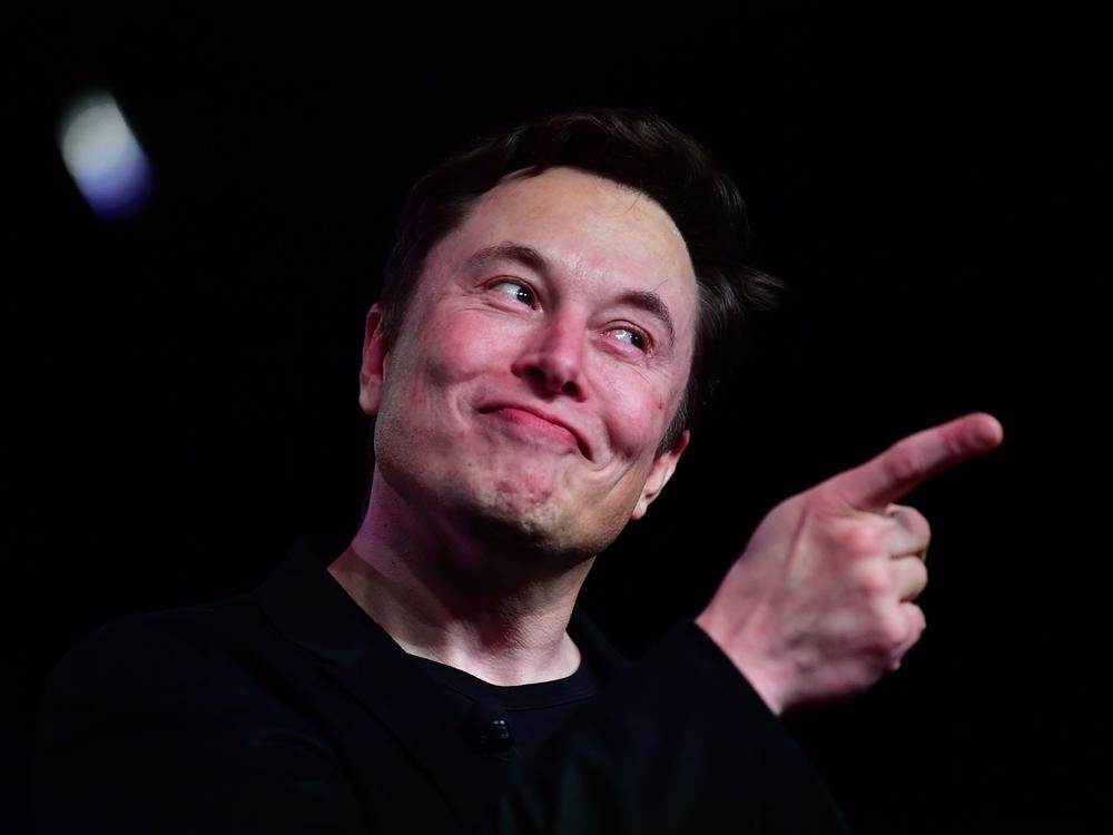 Tesla CEO Elon Musk speaks during the unveiling of the new Tesla Model Y in Hawthorne, Calif., on March 14, 2019. Tesla announced on Monday it would invest $1.5 billion in cryptocurrency Bitcoin.