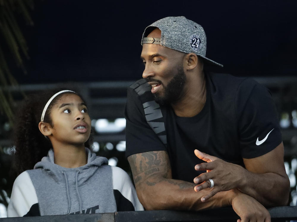 Former Los Angeles Laker Kobe Bryant and his daughter Gianna, shown here in 2018, were killed in a helicopter crash last year.