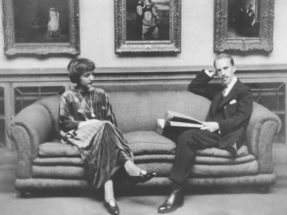 After the deaths of his father and brother in 1917 and 1918, Duncan Phillips found solace in art. His wife, Marjorie Phillips, was a painter. They opened The Phillips Collection in Washington, D.C., in 1921. They are pictured in the Main Gallery, circa 1920.
