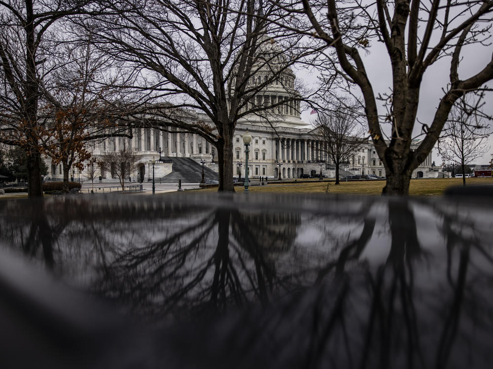 The U.S. Capitol on Thursday, the third day of former President Donald Trump's Senate impeachment trial.