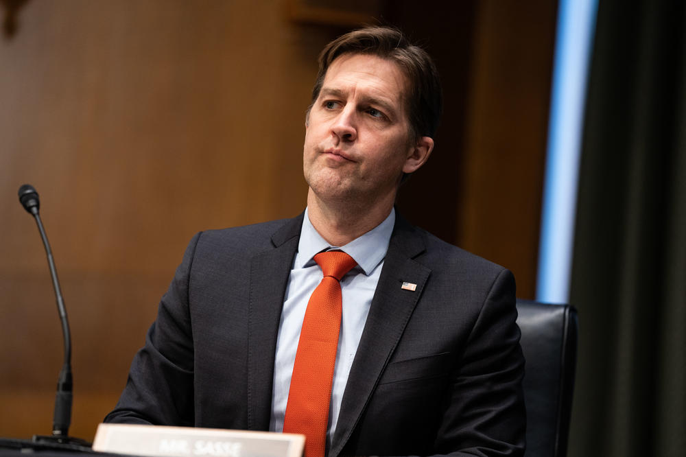 Nebraska Sen. Ben Sasse, seen here during a nomination hearing in January, said after voting to convict Trump that the former president violated 