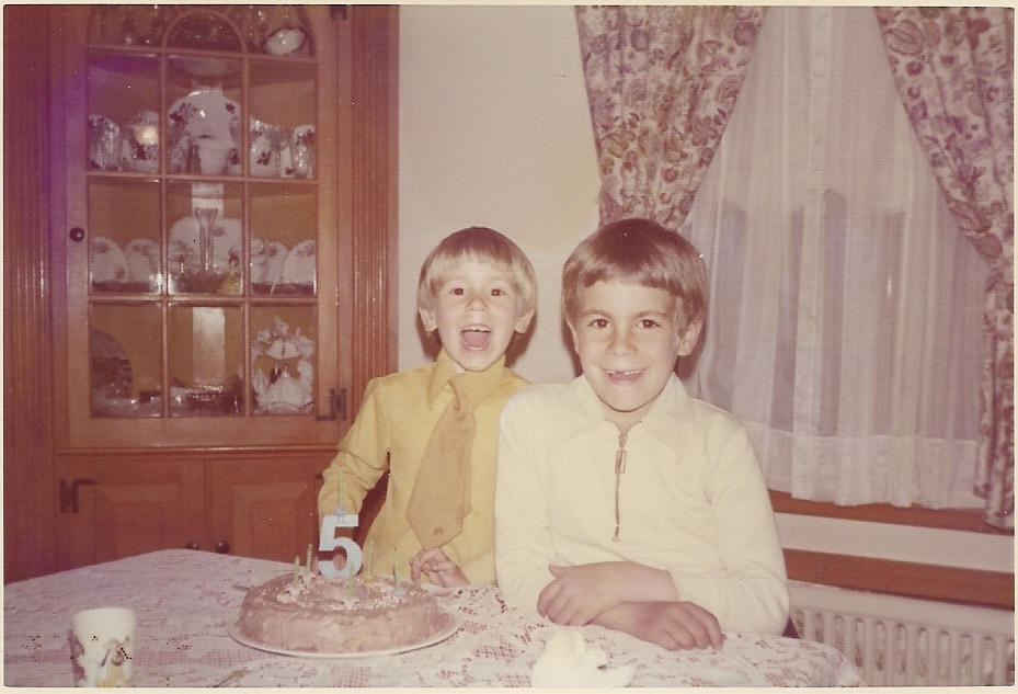 Danny Volce (left) on his fifth birthday with brother Jay Volce, in 1973. Danny was 52 when he died on Feb. 6, 2021. 