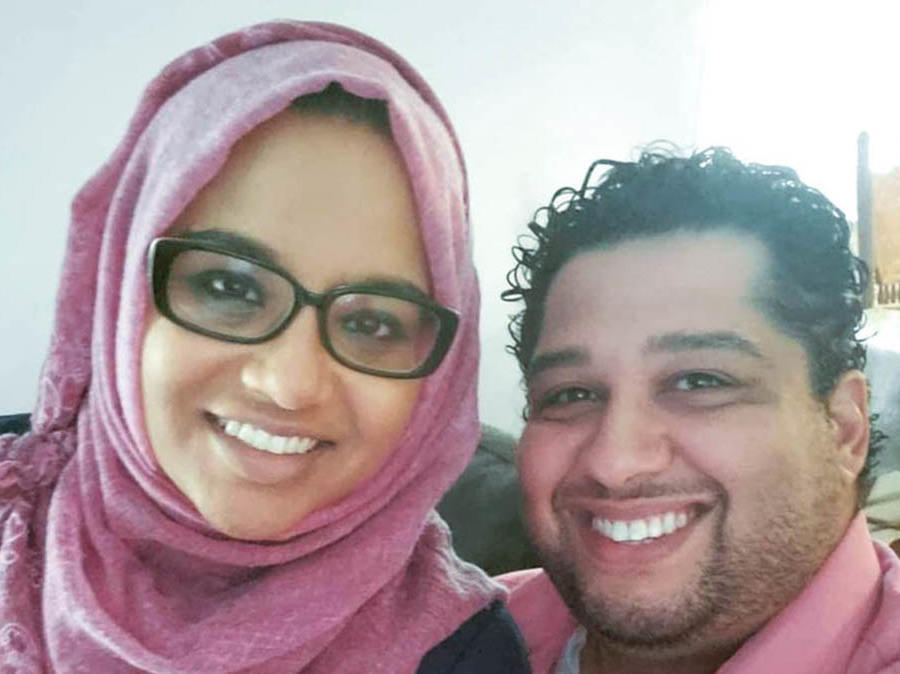 Namira Islam Anani and Omar Anani, pictured in metro Detroit last year, after Namira recovered from COVID-19.