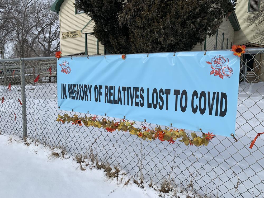 A memorial organized by Rosebud Sioux tribal member Kathy Blea marks the 25 lives lost in the pandemic.