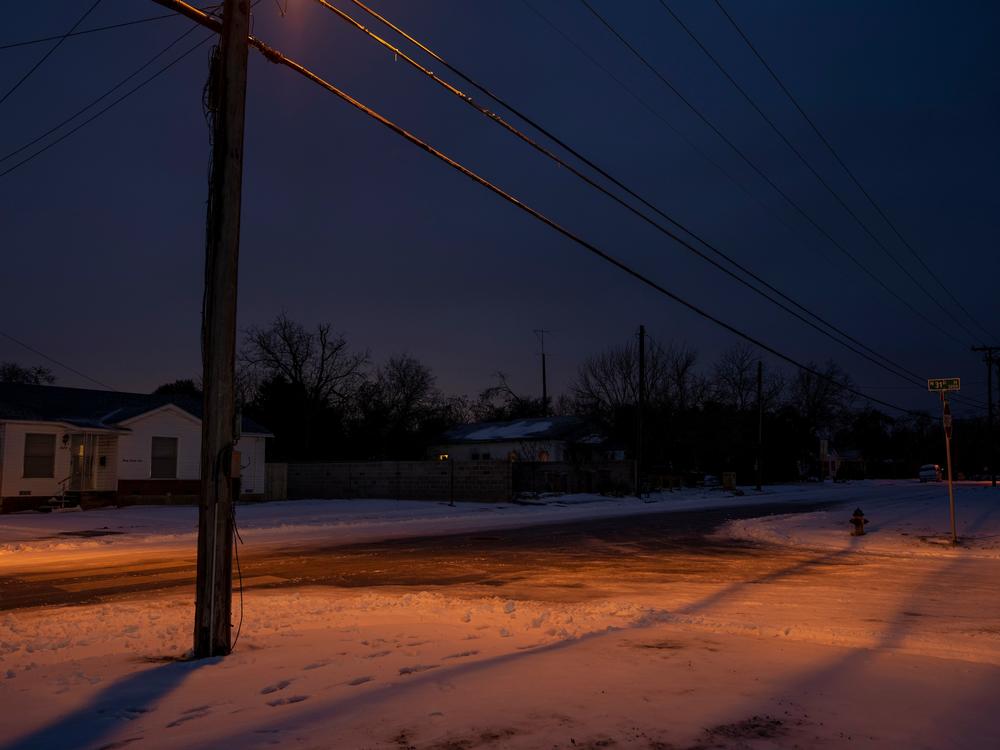 Snow covers the ground in Waco, Texas, on Feb. 17. Texas Gov. Greg Abbott has blamed renewable energy sources for the blackouts that have hit the state. In fact, they were caused by a systemwide failure across all energy sources.