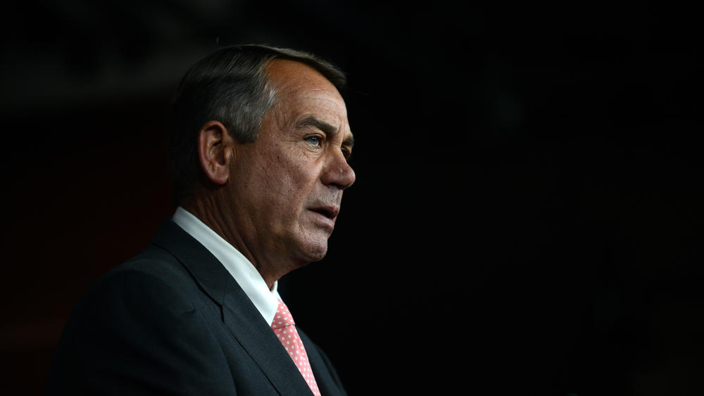 Then-House Speaker John Boehner, R-Ohio, announces his resignation on Sept. 25, 2015.