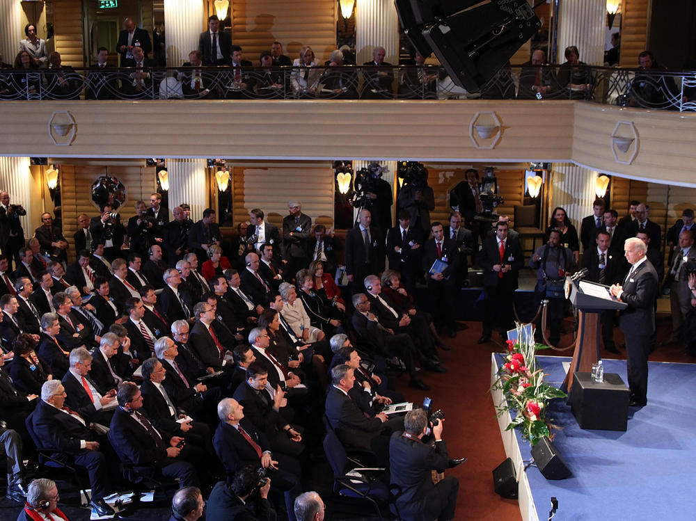 In his 2009 address to the Munich conference, when he was vice president, Biden said he wanted to 