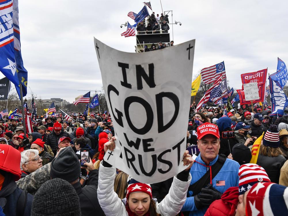 Protesters gather at the U.S. Capitol on Jan. 6. Later that day, the Capitol building was breached by a violent mob driven by what's commonly known as 