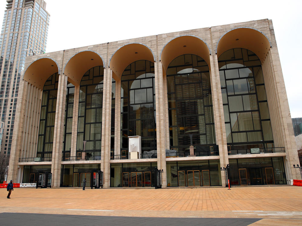 Metropolitan Opera House at Lincoln Center in New York City remains closed following restrictions imposed to slow the spread of coronavirus on Jan. 16, 2021.
