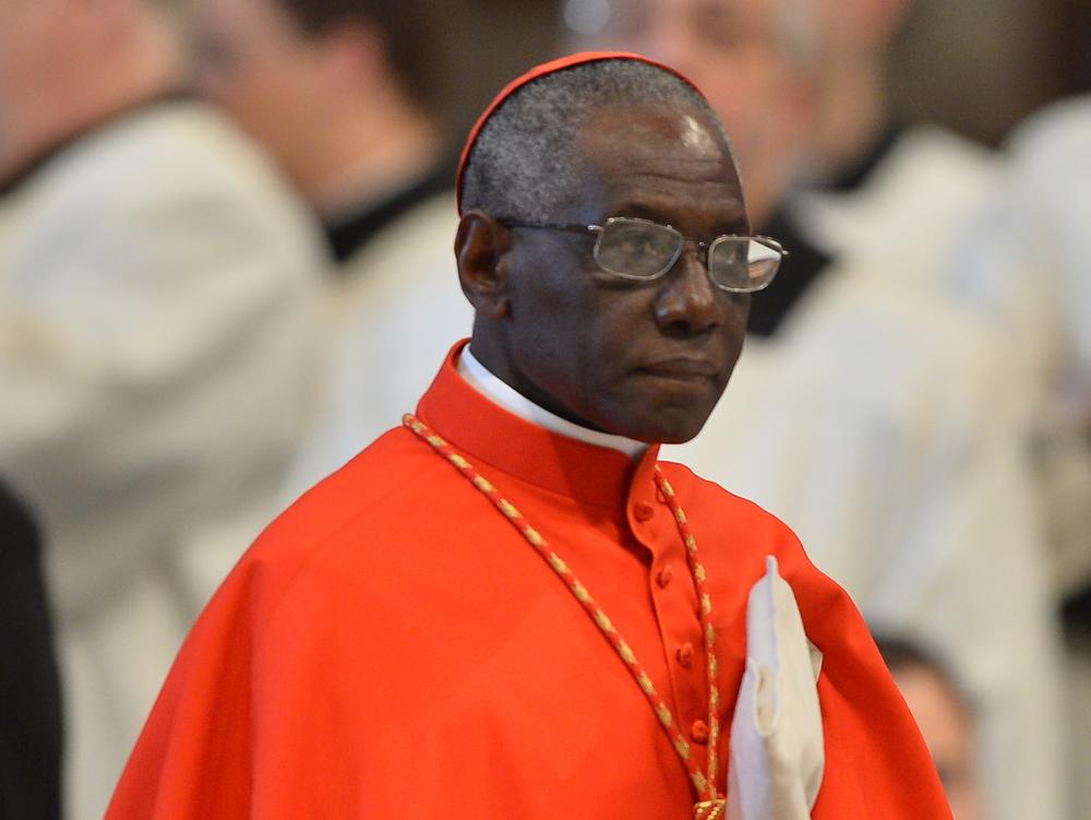 Cardinal Robert Sarah attends a mass at the St. Peter's Basilica on March 12, 2013, at the Vatican. The Holy See Press Office announced that Sarah stepped down from his leadership position.