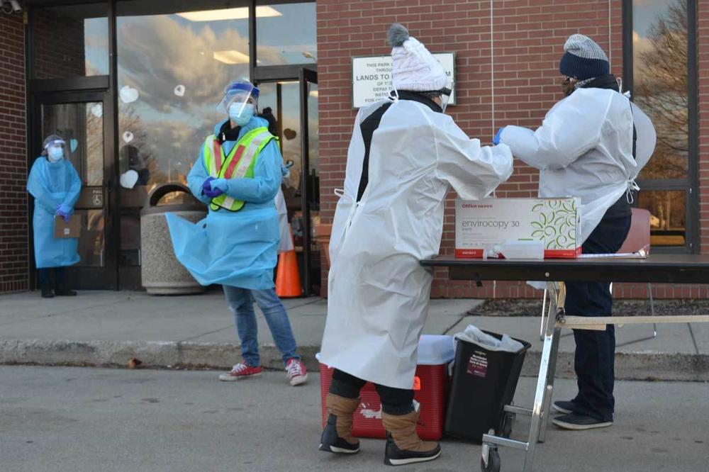 Citing a lack of access to testing for many vulnerable essential workers, a group of researchers teamed up with a local health clinic to organize pop-up coronavirus testing events in the central Illinois town of Rantoul.