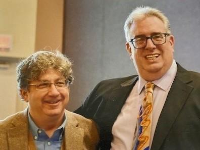 Stepbrothers Ira Gottlieb (left) and Lewis Kirsch, a rare sighting of Lewis in a tie.
