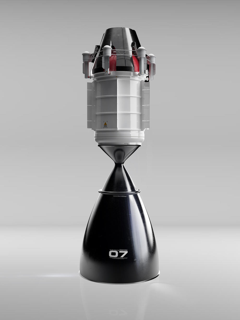 A nuclear rocket can look a lot like a conventional one, but operates using nuclear power.