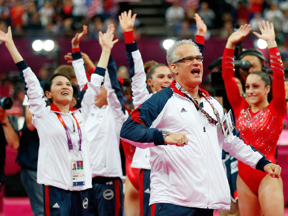 Former USA Gymnastics coach John Geddert is seen above during the 2012 Summer Olympics in London.