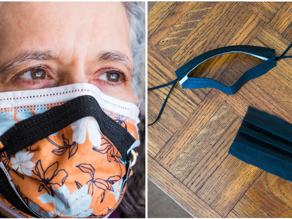 According to the CDC using a brace or mask fitter over a disposable mask or a cloth mask is a good way to make your mask more secure and prevent leaks.