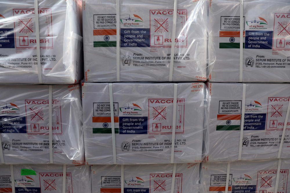 The shipments of the AstraZeneca vaccine that Ghana received were made by the Serum Institute of India. Some Ghanaians say they would have preferred one of the vaccines approved by the U.S. FDA rather than the AstraZeneca product.