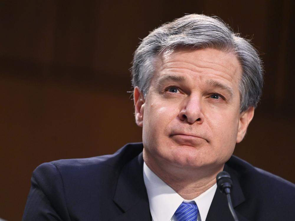 FBI Director Christopher Wray testifies on Tuesday before the Senate Judiciary Committee about the Jan. 6 insurrection at the Capitol.