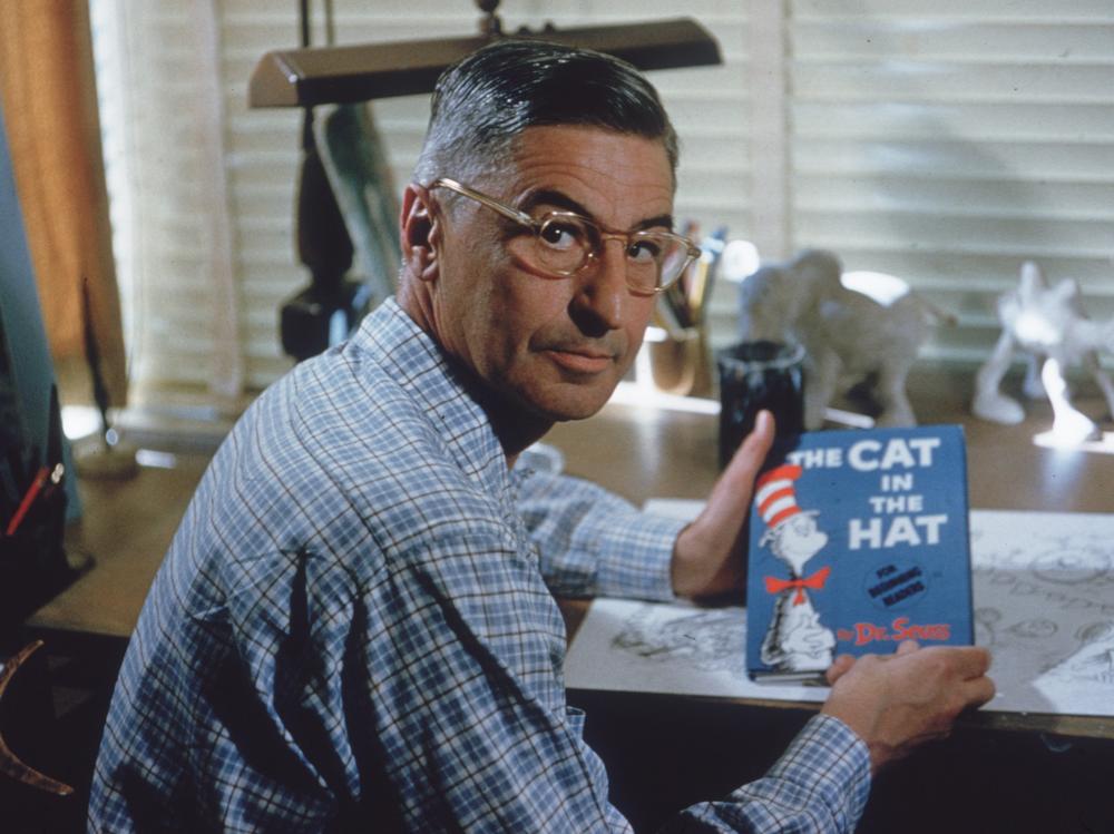 Dr. Seuss is seen here in his La Jolla, Calif., home in 1957.