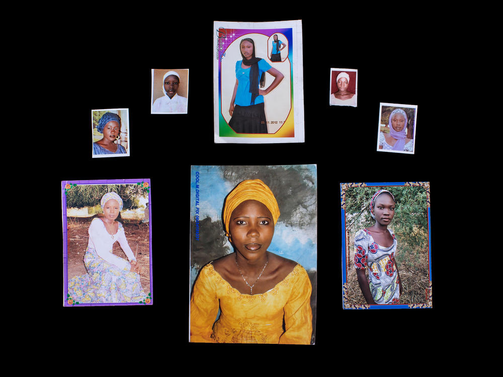 An image from the book <em>Bring Back Our Girls. </em>The families of these missing girls sent photos of them to photographer Glenna Gordon.