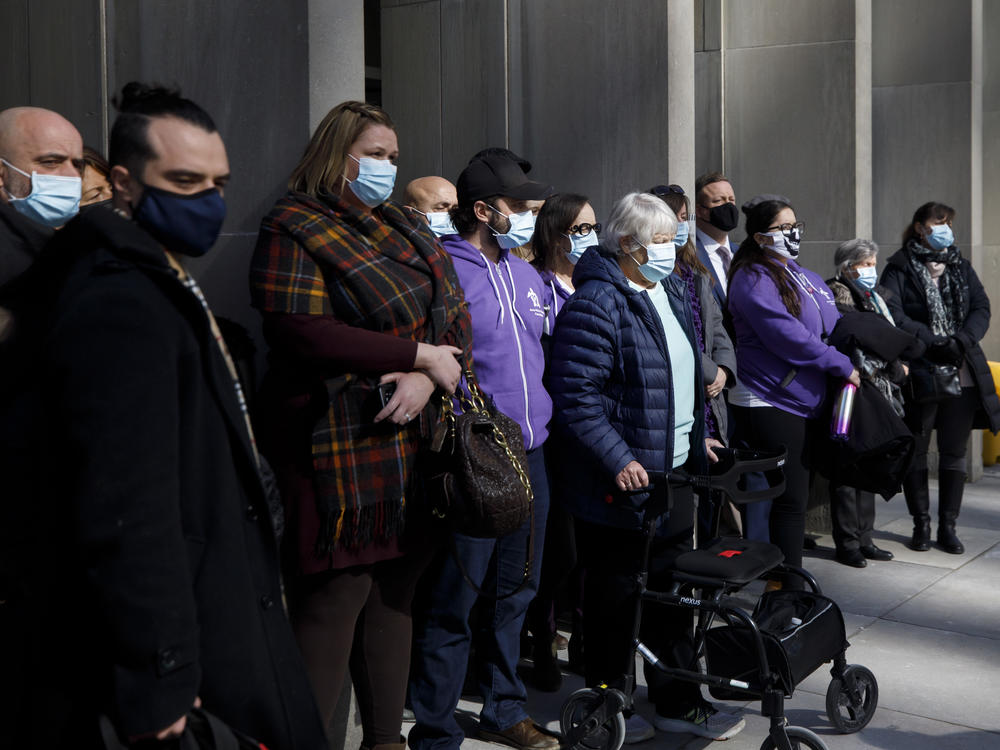 Survivors of the 2018 van attack in Toronto were joined by friends and families of the victims outside the courthouse in Toronto, Ontario, Canada. The 28-year-old man responsible for the attack was found guilty Wednesday morning.