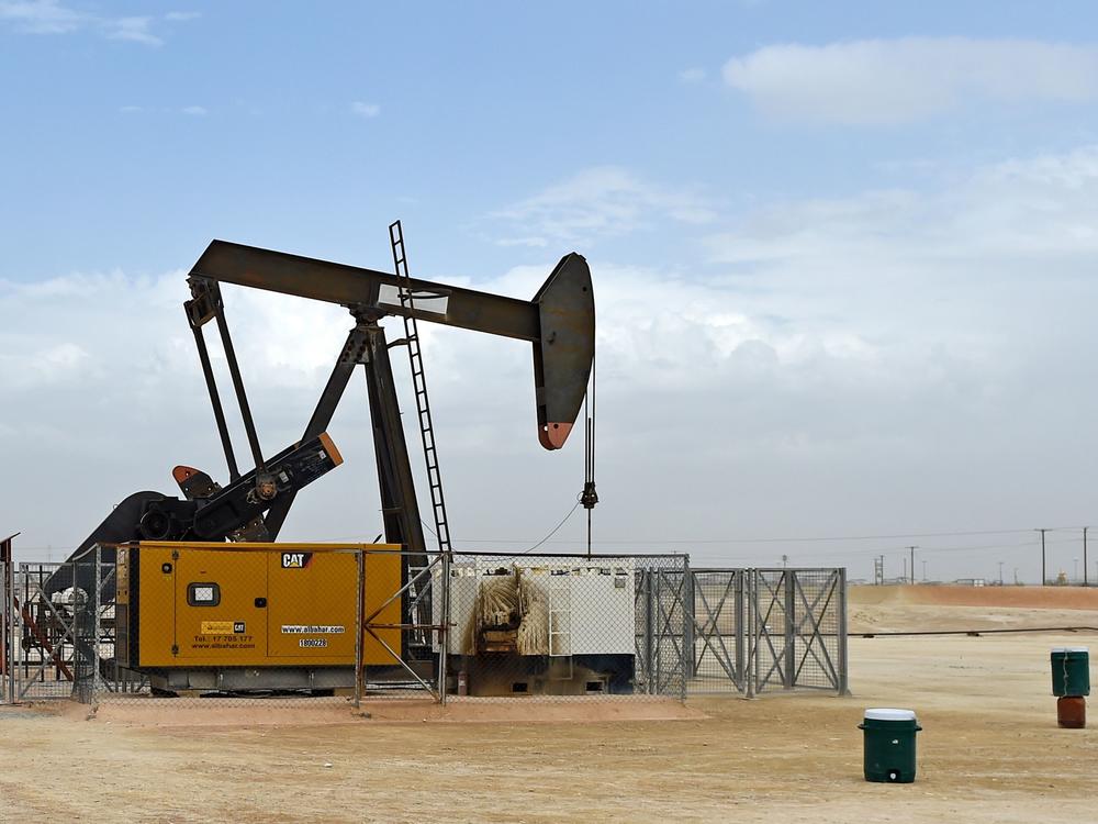 A pumpjack operates in the desert oil fields in southern Bahrain on April 22, 2020. Bahrain and other members of the OPEC+ alliance decided Thursday to keep output largely unchanged as they hope to push crude prices even higher after a recent rally.