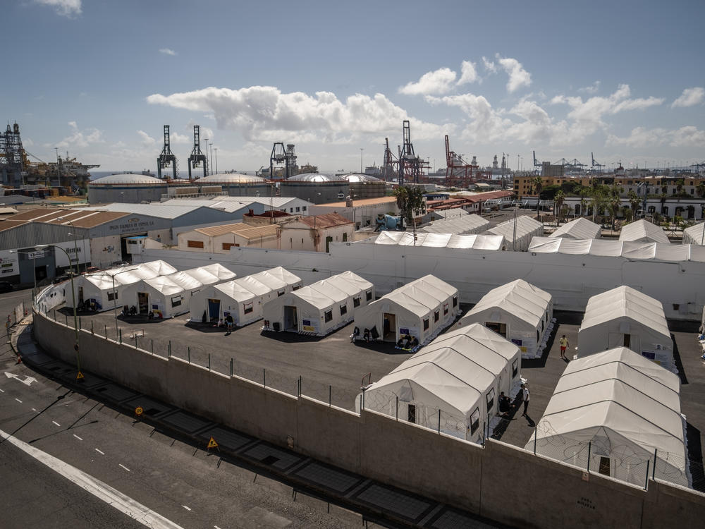 General view of the Canarias 50 camp in La Isleta neighborhood, in the city of Las Palmas, in the island of Gran Canaria, Canary Islands.