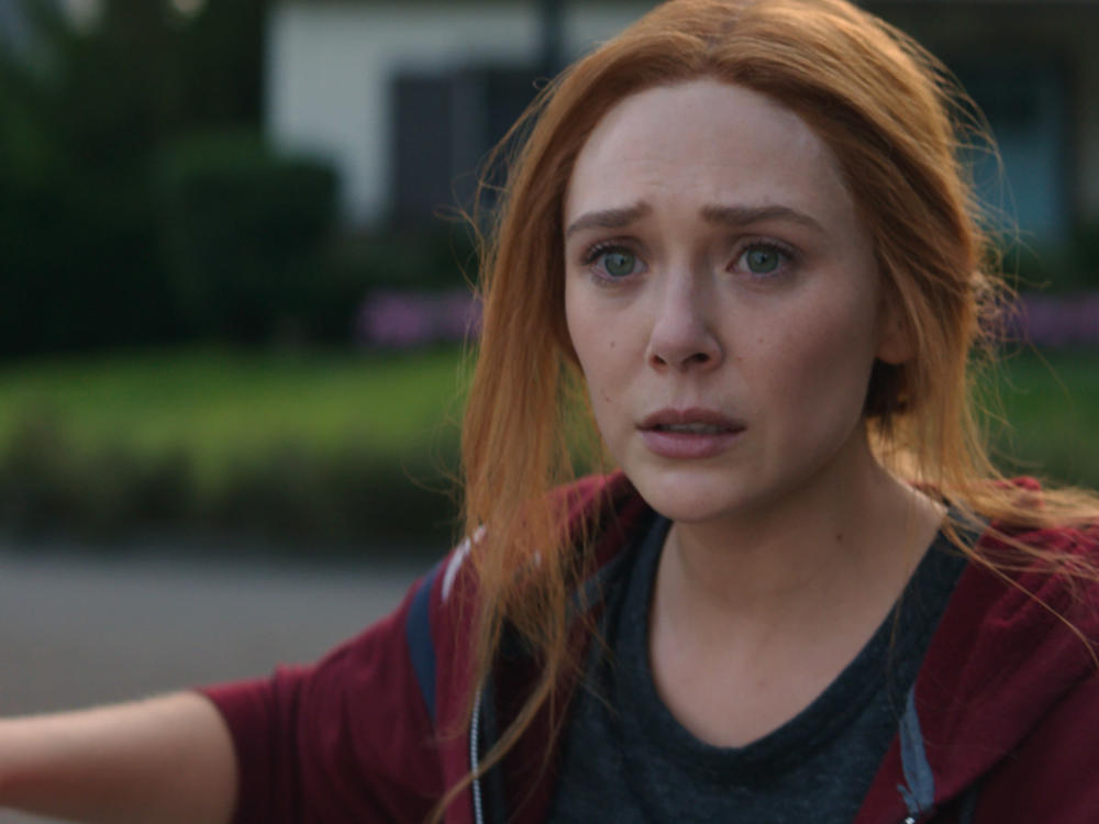 Elizabeth Olsen as Wanda Maximoff — soon to become the Scarlet Witch — in <em>WandaVision</em>.
